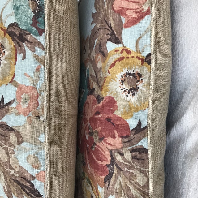 Floral Printed Linen Pillows A Pair Chairish
