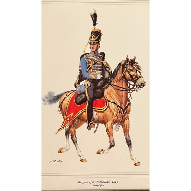 1960 Framed Print of Military Dress Cavalry Officer Kingdom of the Netherlands For Sale - Image 4 of 6