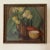 Beautiful rich colors and lovely composition in this floral study. Looks like chrysanthemums in a copper pitcher, next to...