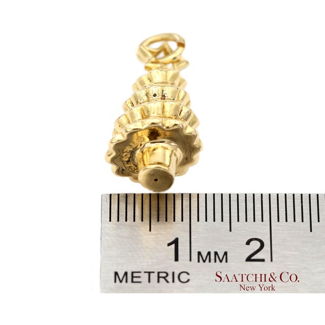 Tiffany & Co. 18k 750 Yellow Gold Rainbow Gemstone Christmas Tree Charm Pendant For Sale - Image 9 of 12