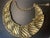 Gold MCM Jewelry Marriage Hollywood Golden Age Matte Gold Collar Necklace and Earrrigs. For Sale - Image 8 of 10