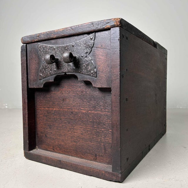 Antique Wooden Zenibako Temple Offering Box, 1890s For Sale - Image 16 of 16