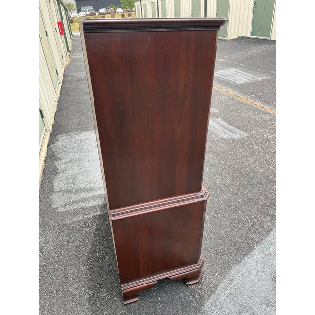 Ethan Allen 1980s Ethan Allen Georgian Court Cherry Tall Chest of Drawers For Sale - Image 4 of 12