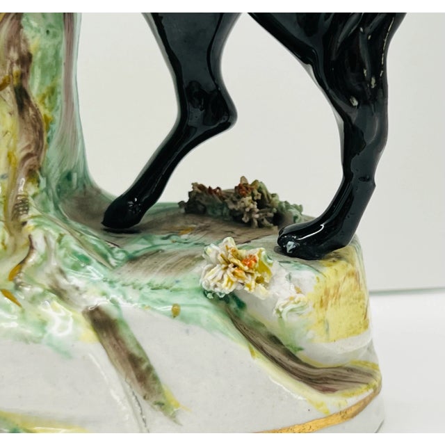 Mid 19th Century Staffordshire Equestrian Horse Pony Spill Vase c.1860 For Sale - Image 5 of 8