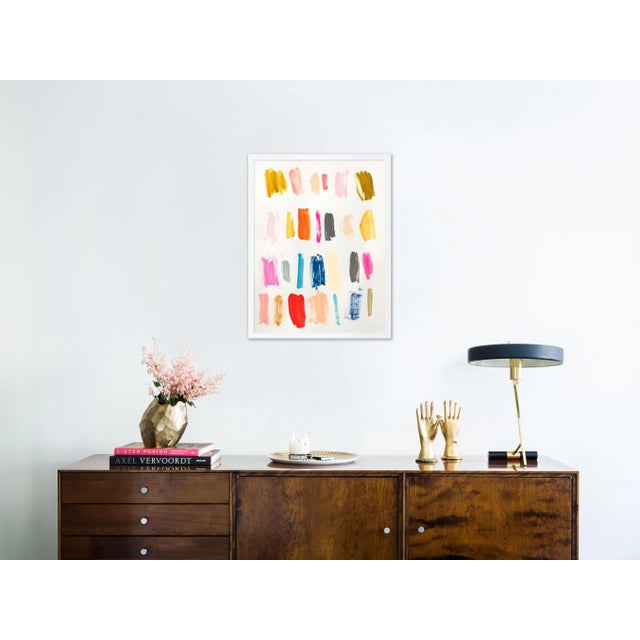 Contemporary Color Instinct No. 1 by Lesley Grainger in White Frame, Small Art Print For Sale - Image 3 of 4