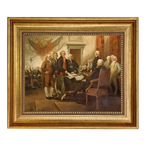 "Signing of the Declaration of Independence" Print on Canvas in Antiqued Gold Frame