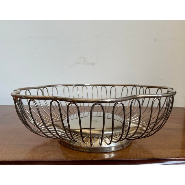 Mid 20th Century Silver Plated Bread Basket - Attributed to Gorham For Sale - Image 14 of 14