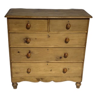 Antique Pine - Two Over Three Drawers - Chest of Drawers From England For Sale