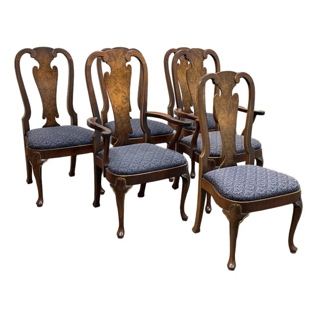 Henredon Vintage Folio Queen Anne Dining Chairs, Set of Six For Sale