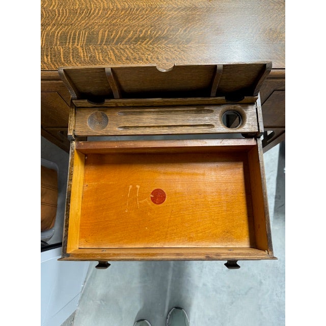 1920s Auglaize Arnold Library Desk For Sale - Image 16 of 17