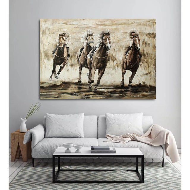 In this oil painting, I tried to convey the unbridled spirit of freedom that horses embody. Combined with expressionism...