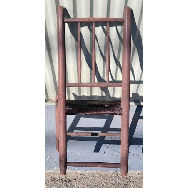 19Thc Original Red Painted Child's Chair For Sale In Los Angeles - Image 6 of 6