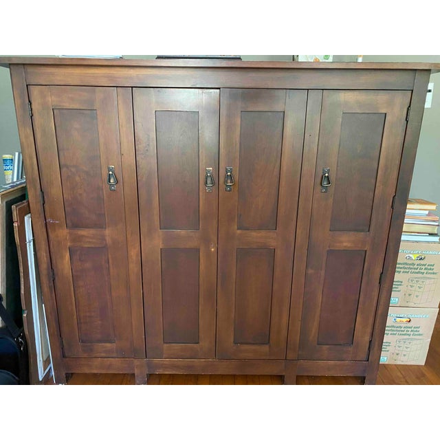 Vintage Pottery Barn armoire/media cabinet. Purchased new in 1999. Shaker style. Functional drawers and adjustable...