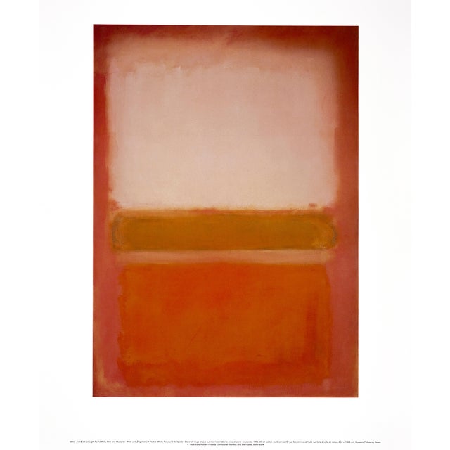 1998 Mark Rothko "White and Brick on Light Red" Poster For Sale
