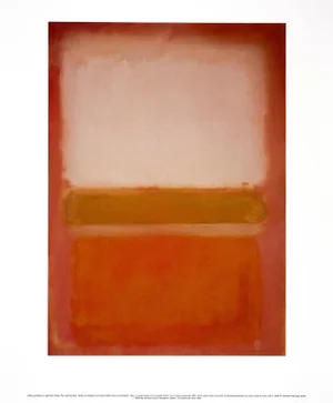 1998 Mark Rothko "White and Brick on Light Red" Poster
