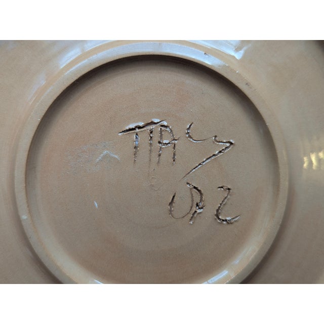 Mid 20th Century Vintage Italian Pottery Decorative Plate For Sale - Image 5 of 8