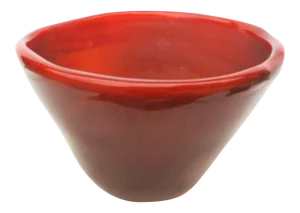 Amber Glass Freeform Poured Bowl