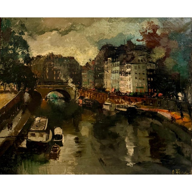 Oliver FossExpressionist Oil Painting Paris Scene View Architectural Visionism Olivier Foss For Sale In Miami - Image 6 of 10