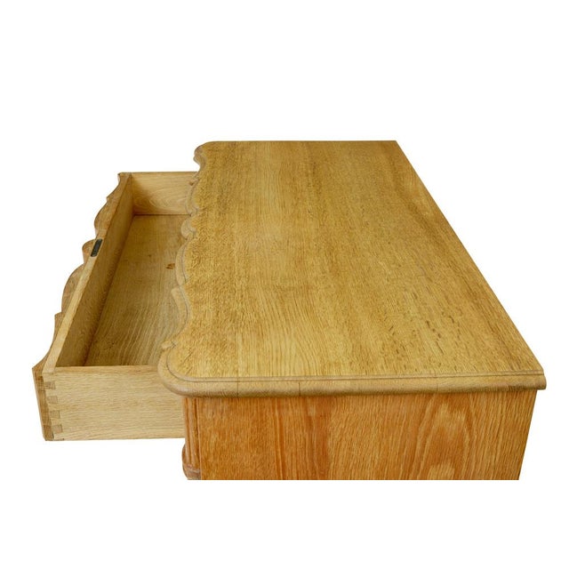 Mid-Century Modern Baroque Revival Oak Chest of Drawers, 1950 For Sale - Image 9 of 10