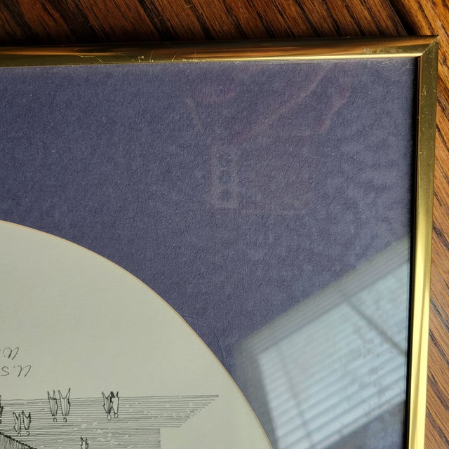 Vintage Don Cannavaro Framed and Signed Lithograph ' Us Capitol Dome Washington TexasThriftJunkie (560) For Sale - Image 6 of 17