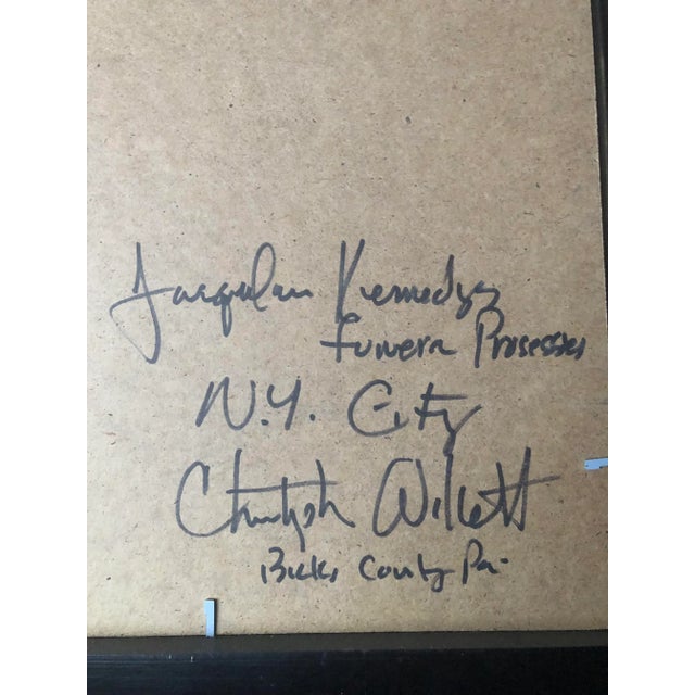 Wood Christopher Willett “Jacqueline Kennedy’s Funeral Procession” Oil on Masonite For Sale - Image 7 of 7