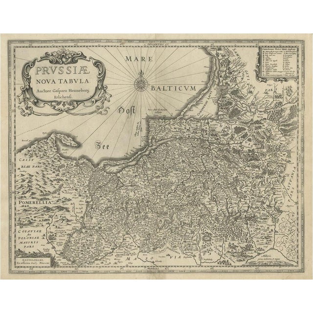Map of Prussia, 1680 For Sale