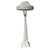 Postmodern 1940s Postmodern Shabby Chic White Wicker Tropical Splay Foot Base Floor Lamp W/ Shade For Sale - Image 3 of 8