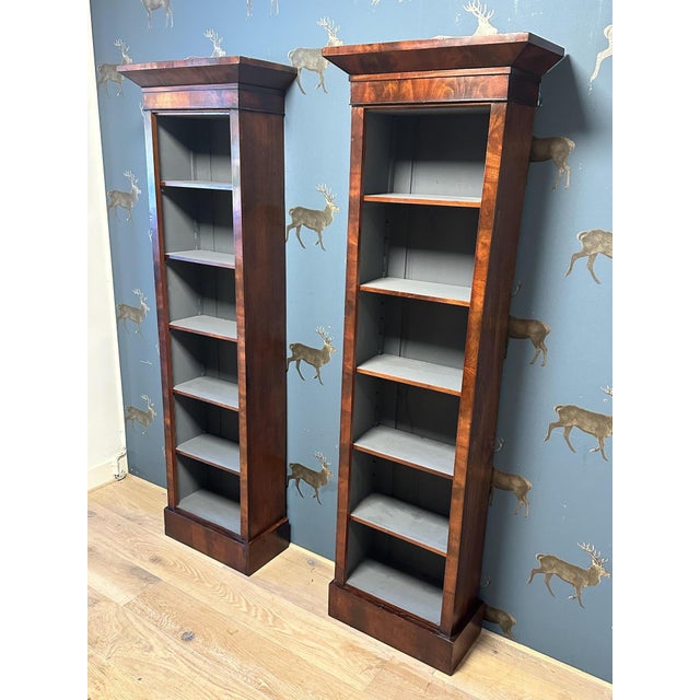 Wood Open Bookcases, 1890s, Set of 2 For Sale - Image 7 of 9