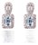 Natural Aquamarine Diamond Earrings 14k Gold 2.74 TCW Certified For Sale