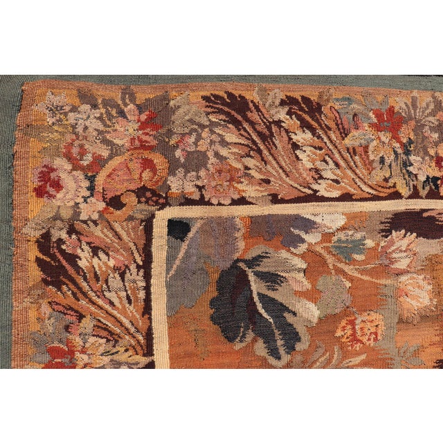 Antique French Tapestry With Woodland Landscape and Swan Design For Sale - Image 11 of 15