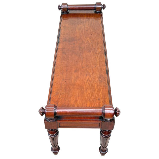 Large Early 19th Century Regency Mahogany Window Seat For Sale - Image 9 of 12