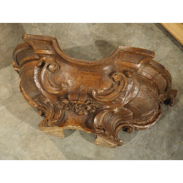 A Beautifully Carved Circa 1750 Oak Boiserie Element From France For Sale - Image 12 of 18