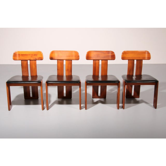 Set of four “Sapporo” dining chairs, designed by Mario Marenco and produced by the Italian manufacturer Mobilgirgi in the...