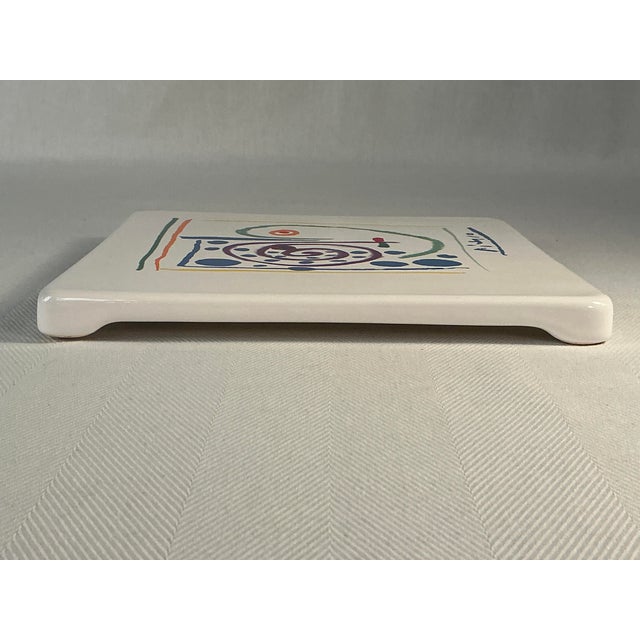 1990s 1990s Picasso Style Living “The Heart” Ceramic Trivet Plate For Sale - Image 5 of 9
