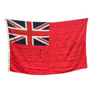 1940 Large British Navy Union Jack Wool Red Ensign British Nautical Flag