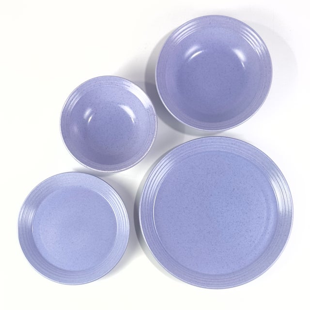 Rare Lilac Terra Stone Dinner Set by Mikasa, Style No Cn211 - Place Settings for 10 / 40 Pieces For Sale In Miami - Image 6 of 15
