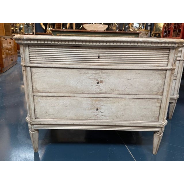 Pair of Swedish Gustavian Style Bedside Tables For Sale In Dallas - Image 6 of 6