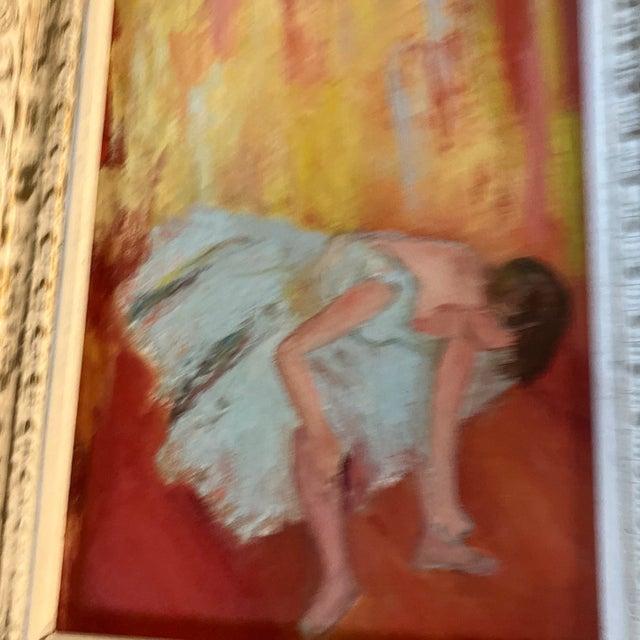 Original 9 x 12 painting on canvas board unsigned after a Degas Painting Overall size with original frame is 13 x 16 Check...