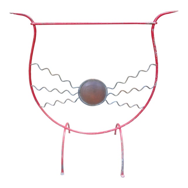 French Modern Mixed Metal Fire Place Screen For Sale