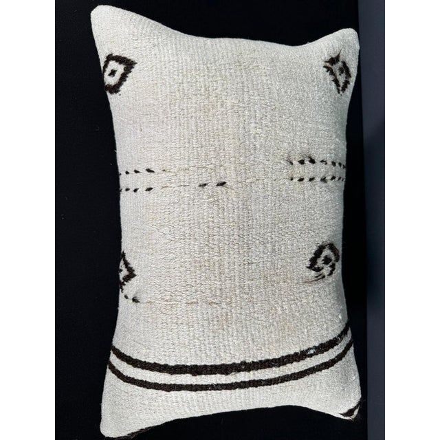 Turkish Hemp Pillow Cushion Natural Beige Black Pillow Cushion Cover 16" x 24" #30037 Enhance your home decor with our...