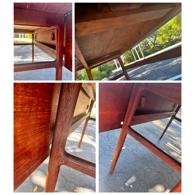 Mid Century Danish Modern Fold-Down Dining Table For Sale - Image 9 of 9