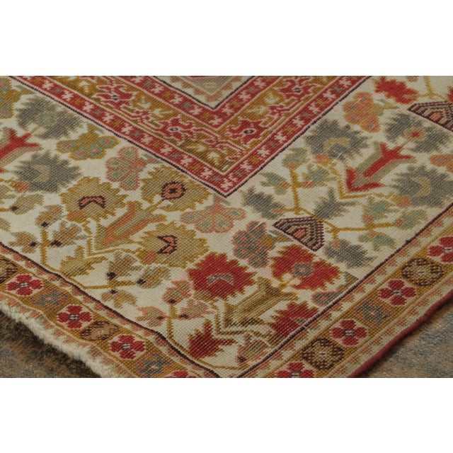1950s Vintage Turkish Anatolian Prayer Rug With Ornate Border Design - Rug & Kilim For Sale - Image 5 of 9