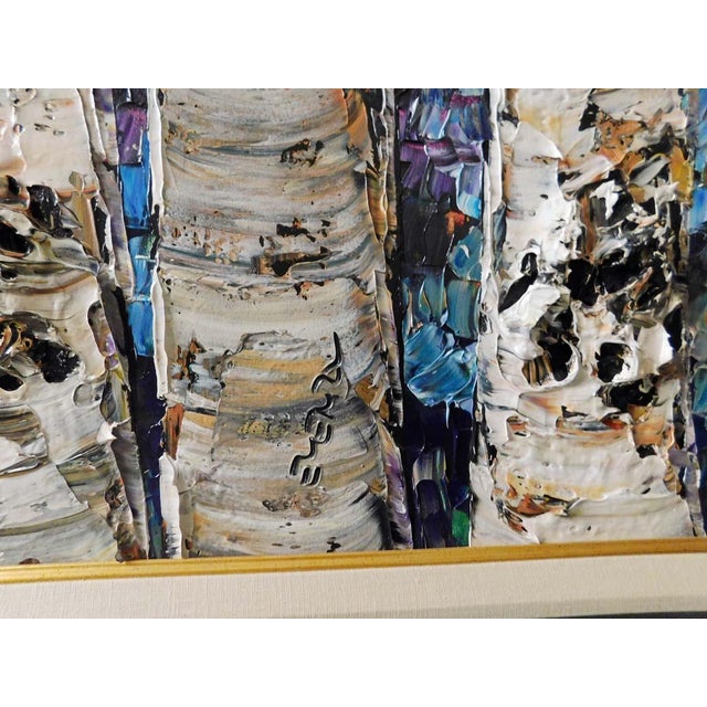 2010s Maya Eventov River Reflections II Original Acrylic Painting on Canvas HandSigned For Sale - Image 5 of 10