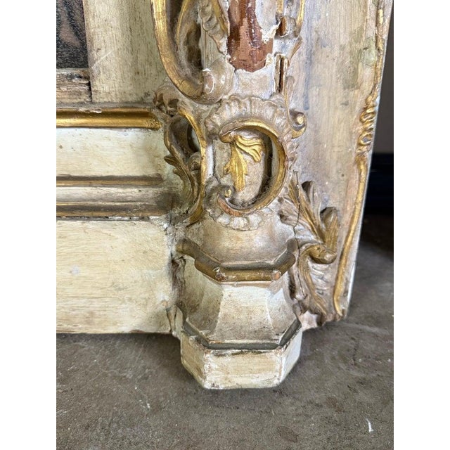 Pair of 19th C. Italian Door Surrounds W/ Antique Mirror For Sale - Image 9 of 11