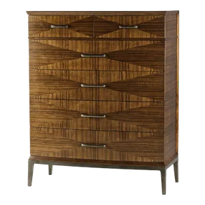 Mid Century Modern Walnut Tall Chest