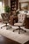 Hollywood Regency Pair of Vintage Sunlit Bronze Scrollwork Swivel Armchairs — Suede Seats, Rolling Casters, 38” H For Sale - Image 3 of 6