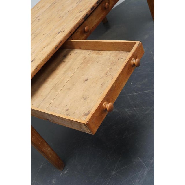 19th Century Antique English Light Pine Farmhouse Dining Table For Sale - Image 16 of 18