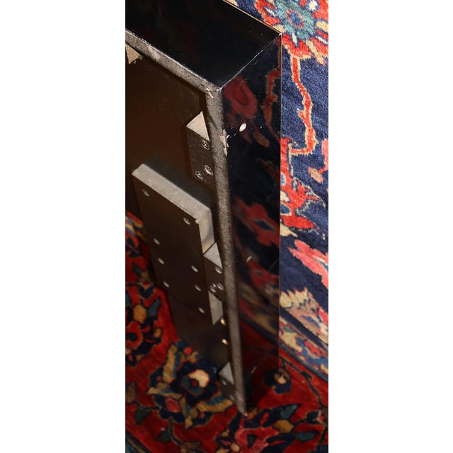 Mid-Century Modern 1970s Milo Baughman Style Rosewood Veneer & Black Headboard For Sale - Image 3 of 10