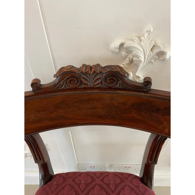 Antique Regency Mahogany Library Chairs by Gillows, 1830s, Set of 6 For Sale - Image 11 of 13