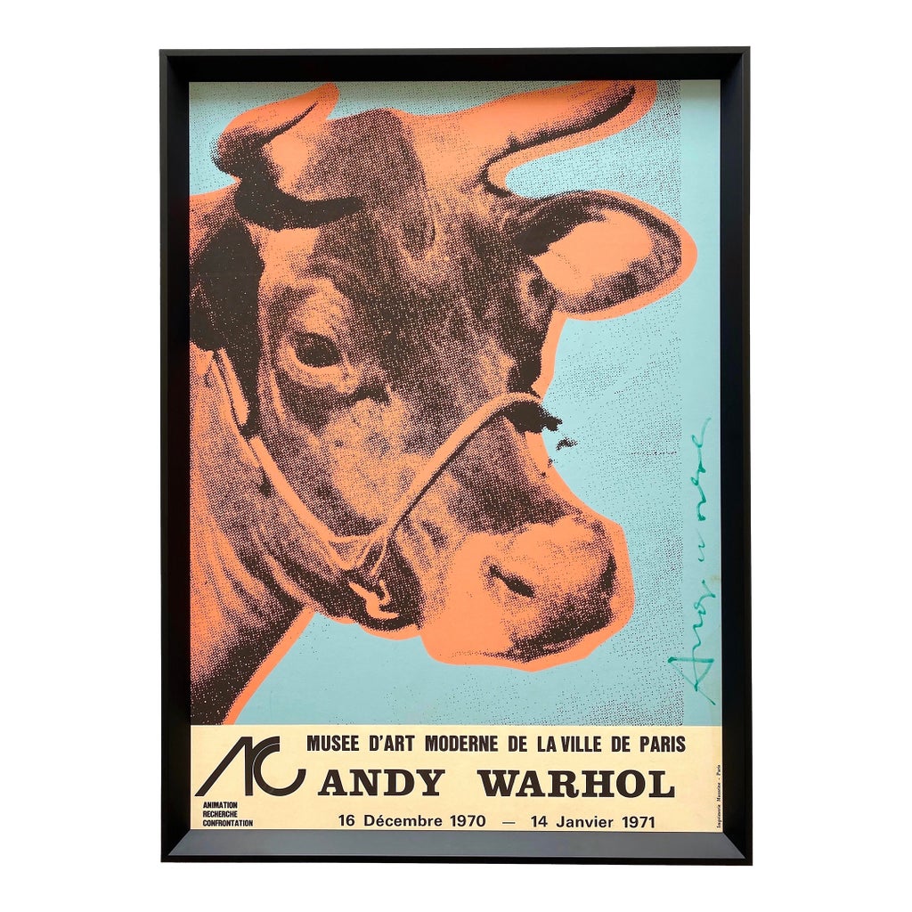 Andy Warhol Vintage 1970 Pop Art Lithograph Print Hand Signed